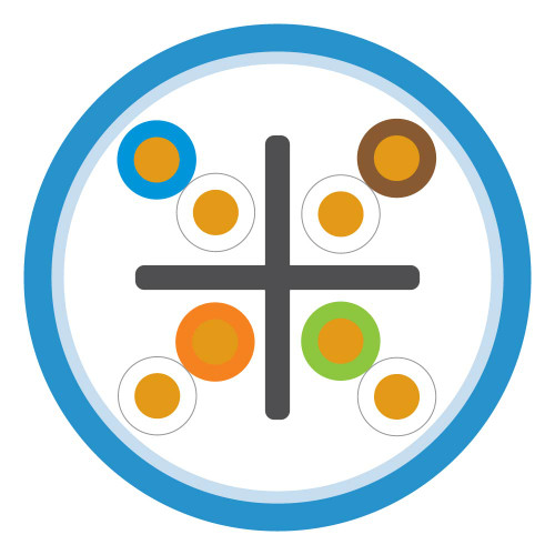 Leviton 110-DUTAP-MLS Atlas-X1 Cat 6A U/UTP Cable, CMP, Blue, 1000 ft (305 m), Reel