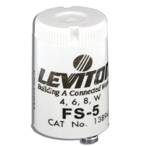 Leviton 13894 Fluorescent starter; 4, 6 and 8W; FS-5.