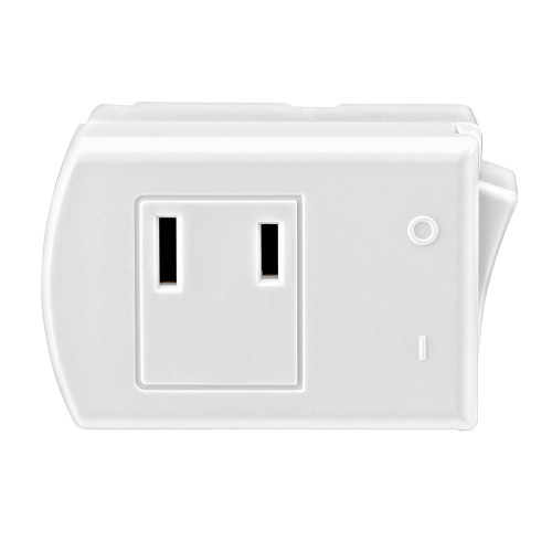 Leviton 1469-W Indoor 13 Amp, 125 Volt, 2-Pole, 2-Wire, Non-Grounding Plug-In Switch Tap - White