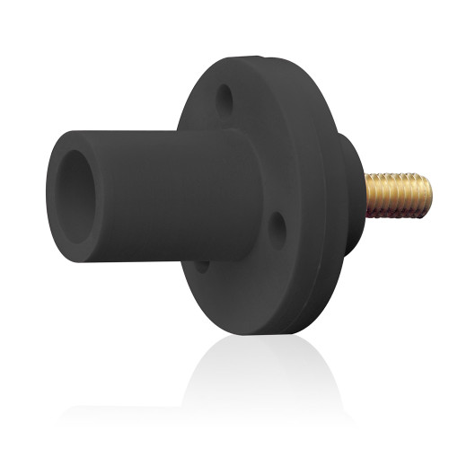 Leviton 15R21-1UE Male Panel Mount Receptacle, #8 - #2 AWG, 0.75" Threaded Stud Termination