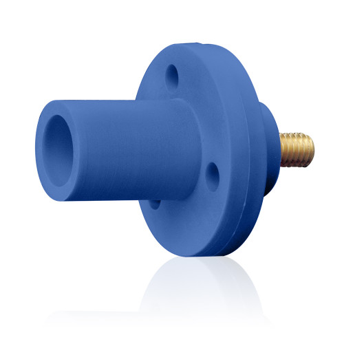 Leviton 15R21-UB Male Panel Mount Receptacle, #8 - #2 AWG, 0.5" Threaded Stud Termination