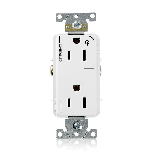 Leviton 16252-1PW ora Plus Duplex Receptacle Outlet