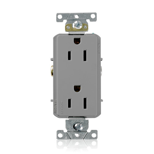 Leviton 16252-GY ora Plus Duplex Receptacle Outlet