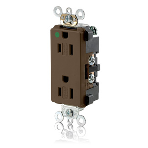 Leviton 16262-SG Tamper-Resistant Duplex Receptacle, 15 Amp, 125 Volt