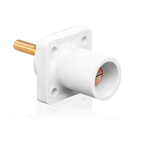 Leviton 16R23-4UW Male Receptacle, 90-Degree, #2 - 4/0 AWG, .75Ó L Threaded Stud Termination