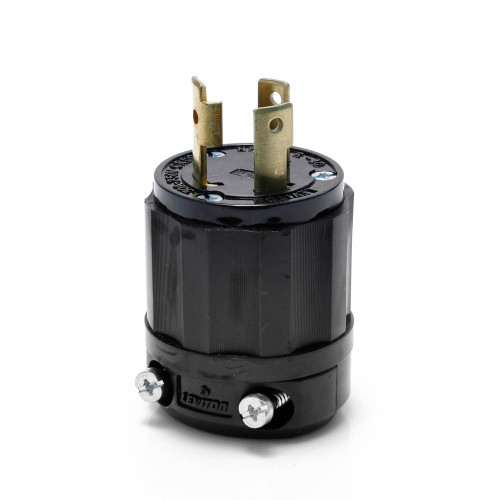 Leviton 2621-B Locking Plug, 30 Amp, 250 Volt, Industrial Grade, Black