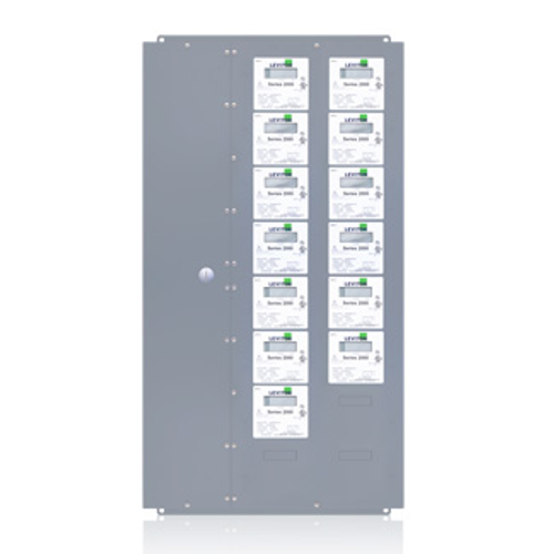 Leviton 2X213-CFG Submeter, Indoor, 120/208V, 3 Phase 4 Wire, 13 Three Element Meters, Electric Meter, MMU