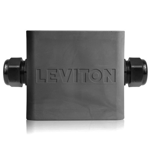 Leviton 3200F-2E Two-Gang Portable Outlet Box, Standard Depth, Feed-Thru Style