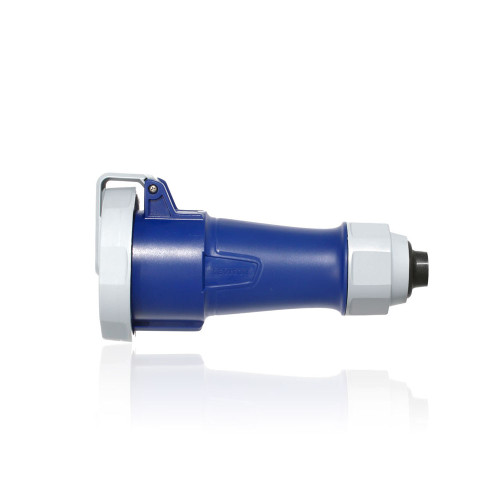 Leviton 320C6WLEVA LEV Series IEC Pin & Sleeve Connector with Screwless Clamp Assembly