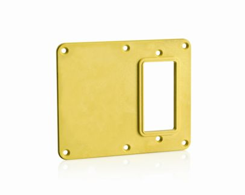 Leviton 3241-Y 1 - GFCI/decora Receptacle Coverplate, 1 - Blank Coverplate - YELLOW