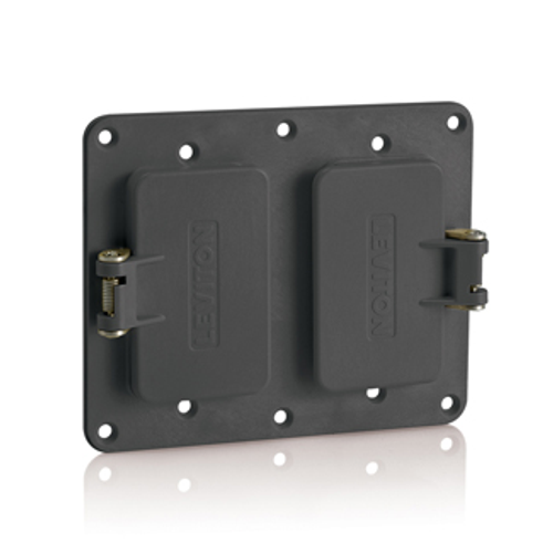 Leviton 3251W-E 2 - GFCI / decora Receptacle Coverplate with Weather-Resistant Flip Lid Ð BLACK
