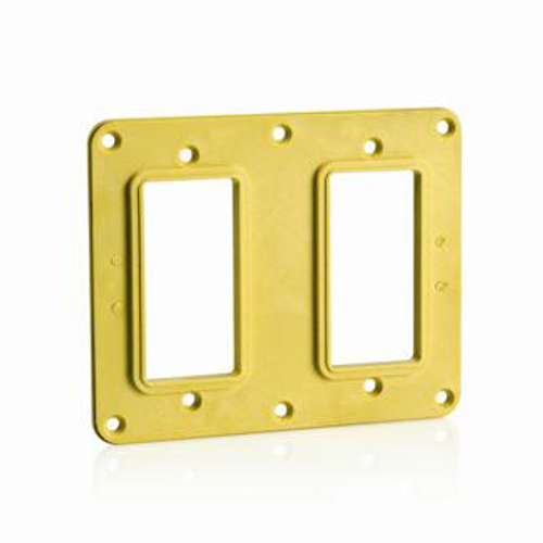Leviton 3251-Y 2 - GFCI/decora Receptacle Coverplate - YELLOW