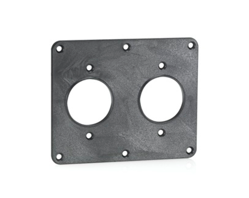 Leviton 3263-E 2 - 1.56" dia Single Receptacle Coverplate - BLACK