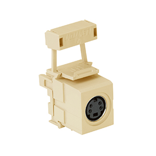 Leviton 40734-SVI S-Video 110-Termination QuickPort Connector, Ivory Housing