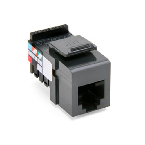 Leviton 41106-RG6 Voice Grade QuickPort Jack, 6P6C, Grey