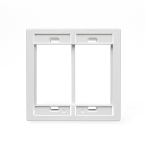 Leviton 41290-DMW Dual-Gang MOS Wallplate, White