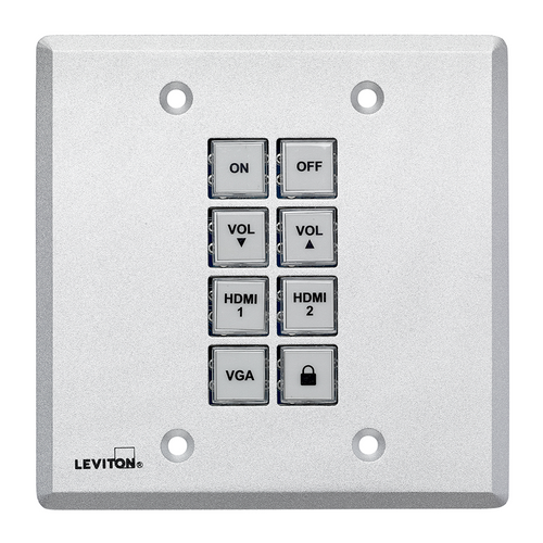 Leviton 41920-CP8 8-Button Control Panel Wallplate