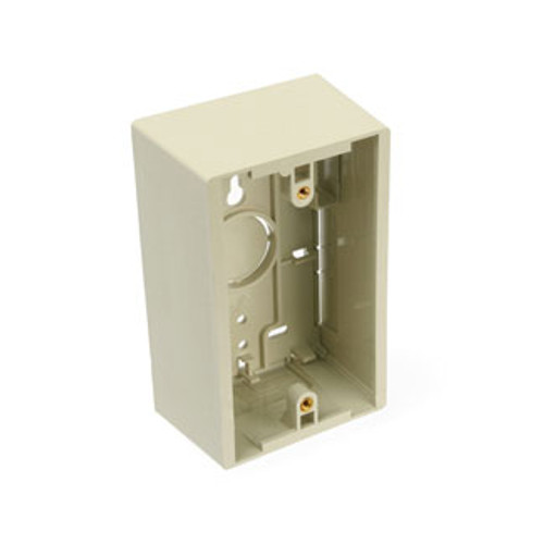 Leviton 42777-1IA Surface-Mount Back Box, Single Gang, 1.89" Box Depth, Ivory