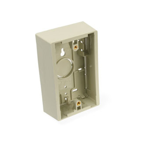 Leviton 42777-1IB Surface-Mount Back Box, Single Gang, 1.45" Box Depth, Ivory