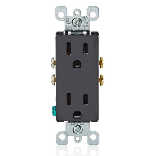 Leviton 5325-E 15 Amp Decora Duplex Outlet