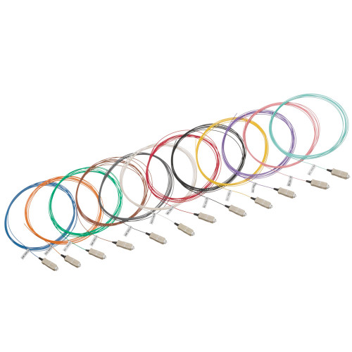 Leviton 5LPLC-KIT Economy 12-Fiber Pigtail Kit, 50/125 _m, Multimode OM3, LC, 3 meters