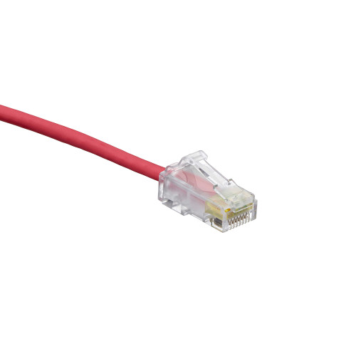 Leviton 6H460-5R Cat 6 Small Diameter High-Flex Patch Cord, 5 ft (1.5 m), red