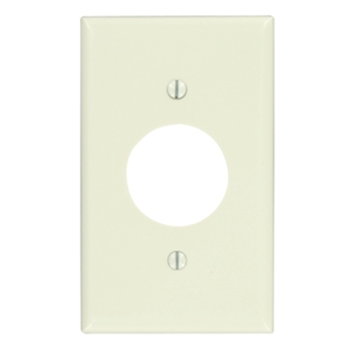 Leviton 78004 1-Gang Single 1.406 Inch Hole Device Receptacle Wallplate, Standard Size, Thermoset, Device Mount - Light Alomnd