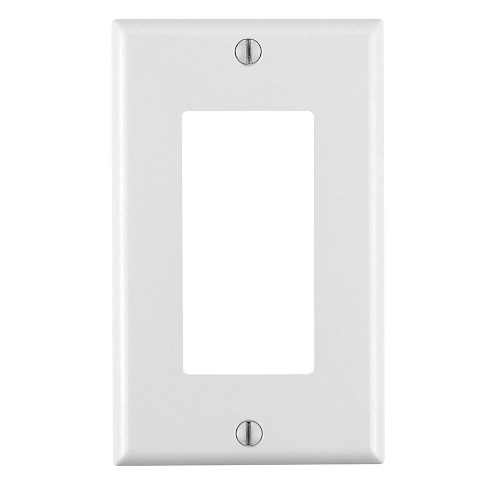 Leviton 80401-2AW Decora Antimicrobial Treated 1-Gang Wallplate