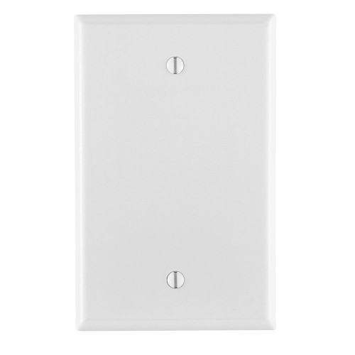 Leviton 80514-W 1-Gang No Device Blank Wallplate, Midway Size, Thermoset, Box Mount - White