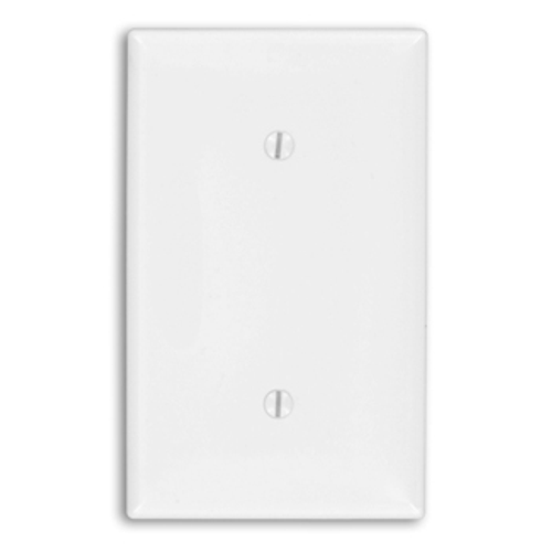 Leviton 80719 1-Gang No Device Blank Wallplate, Standard Size, Thermoplastic Nylon, Strap Mount, - Brown