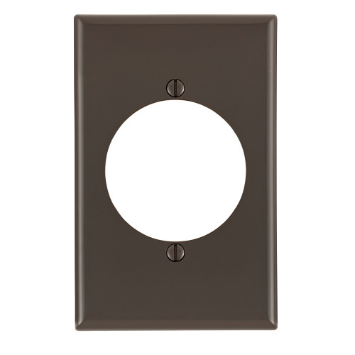 Leviton 80728 1-Gang Flush Mount 2.15 Inch Dia. Device Receptacle Wallplate, Midway Size, Thermoplastic Nylon, Device Mount, - Brown