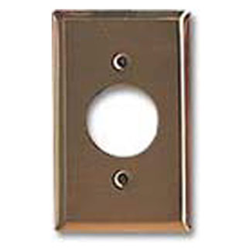 Leviton 81004 1-Gang Single 1.406 Inch Hole Device Receptacle Wallplate, Standard Size, Brass, Device Mount, - Brass