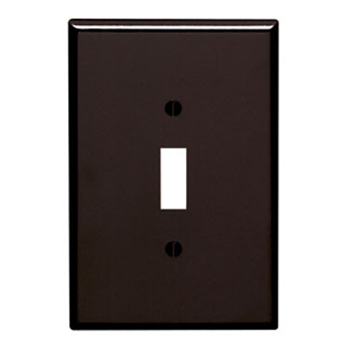 Leviton 85101 1-Gang Toggle Device Switch Wallplate, Oversized, Thermoset, Device Mount - Brown