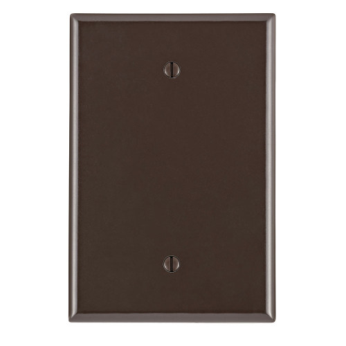 Leviton 85114 1-Gang No Device Blank Wallplate, Oversized, Thermoset, Box Mount - Brown