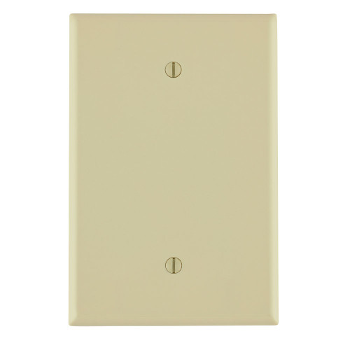 Leviton 86114 1-Gang No Device Blank Wallplate, Oversized, Thermoset, Box Mount - Ivory