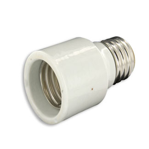 Leviton 8647-100 Mogul-Mogul Base, One-Piece, Adapters and Extensions, Incandescent, Glazed Porcelain Lampholder, 2-3/8 Inch, To Be Used in Porcelain Sockets Only - White