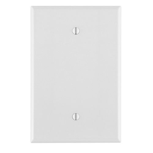 Leviton 88114 1-Gang No Device Blank Wallplate, Oversized, Thermoset, Box Mount - White