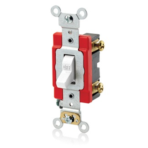 Leviton A1221-2W Antimicrobial Treated Toggle Switch, White