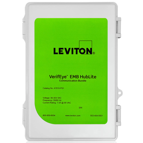 Leviton A7810-PS1 Submetering, Energy Monitoring, EMB HubLite, Line Voltage Power Supply, NEMA 4X Enclosure