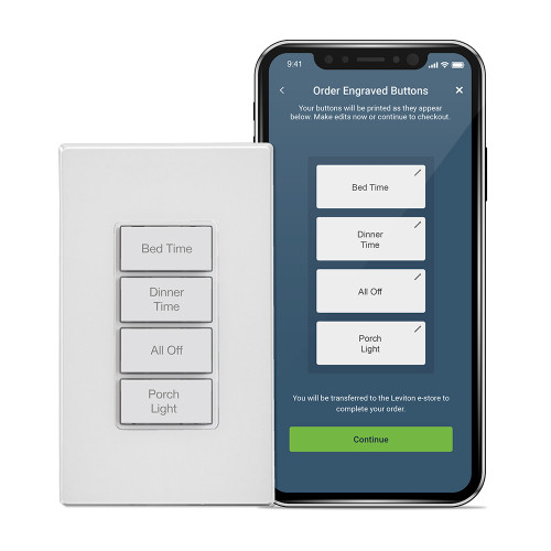 Leviton D2SCS-1BW Decora Smart Wi-Fi (2nd Gen) Scene Controller Switch