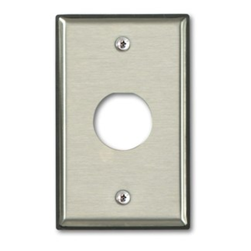 Leviton D6710-1S1 Single-Gang Stainless Steel DuraPort Industrial Wallplate, 1-Port