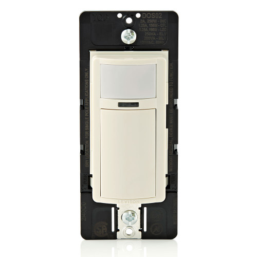 Leviton DOS02-1LT Decora Occupancy Motion Sensor Light Switch, Auto-On, 2A, Residential Grade, Single Pole
