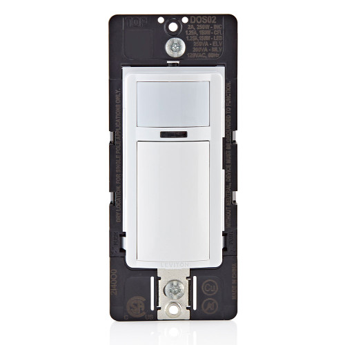 Leviton DOS02-LW Decora Occupancy Motion Sensor Light Switch, Auto-On, 2A, Residential Grade, Single Pole