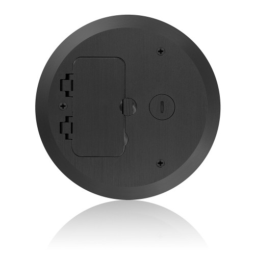 Leviton FBC1F-E Concrete Floor Box Cover Plate, Brushed Black