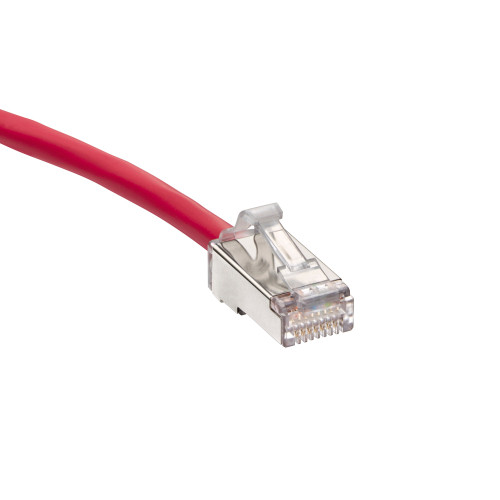 Leviton H6A10-13R Cat 6A Small Diameter High-Flex Patch Cord, 13 feet (3.9 m), red