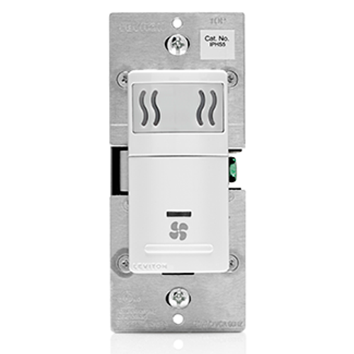 Leviton IPHS5-1LW Decora In-Wall Humidity Sensor & Fan Control, 3A, Residential Grade, Single Pole