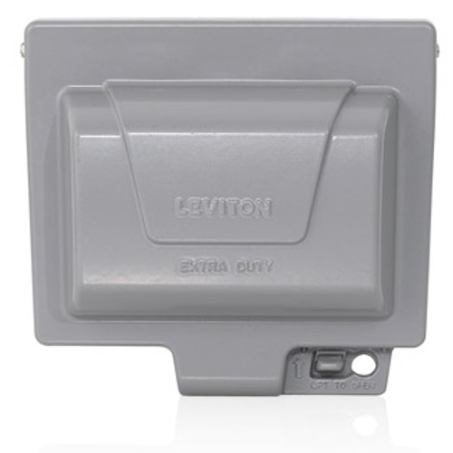 Leviton IUM1H-GY Weatherproof Cover, 1-Gang