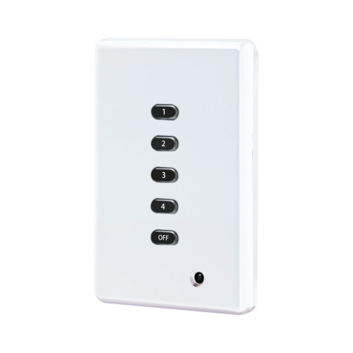 Leviton KB050-W D8000 Commercial Lighting Control Systems, Push Button Station, 5 Buttons: Blank, Color: White