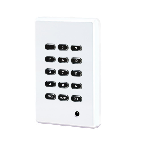 Leviton KB151-W D8000 Commercial Lighting Control Systems, Push Button Station, 15 Buttons: Presets 1 thru 12, Max, Work & Off, Color: White