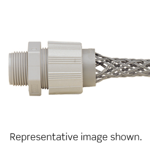 Leviton L7538 1/2 Inch, Straight, Male, Nylon Body, Nylon Cord Sealing Strain-Relief, .437 - .500 Cord Range